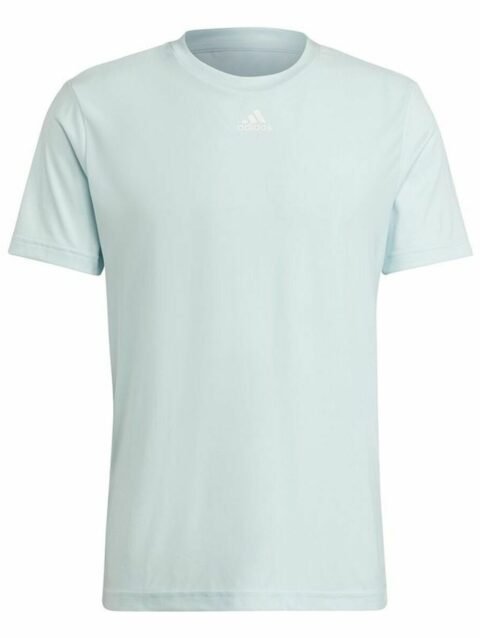 Men’s Short Sleeve T-Shirt Adidas 3-Bar Graphic Blue Light Blue