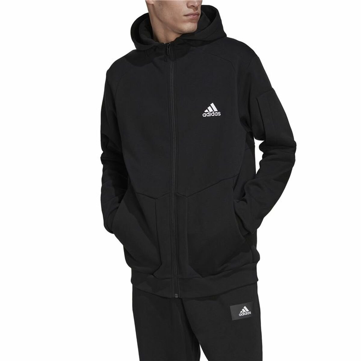 Men’s Hoodie Adidas Essentials For Gameday Black - Image 7