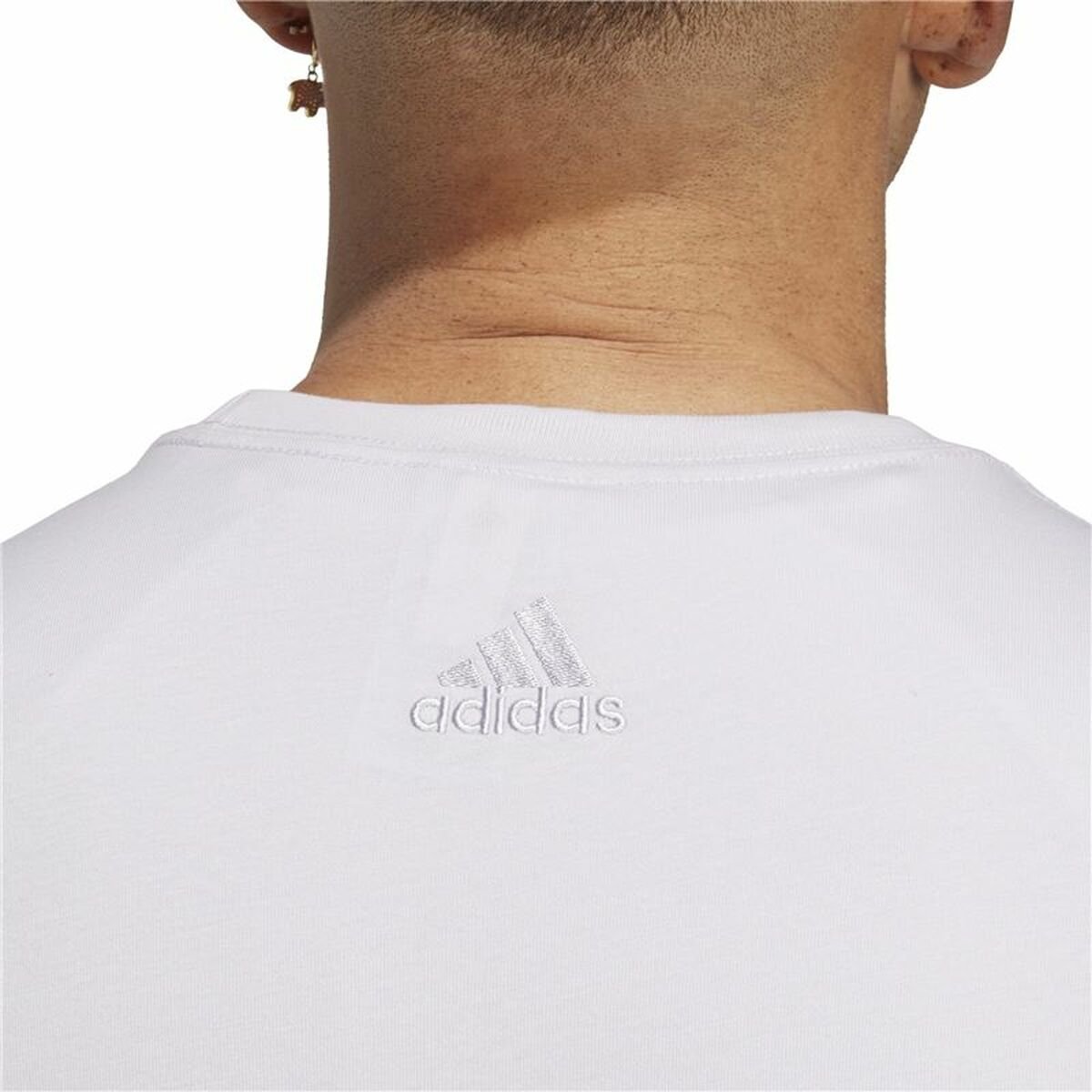 Men’s Short Sleeve T-Shirt Adidas Essentials Lilac - Image 3