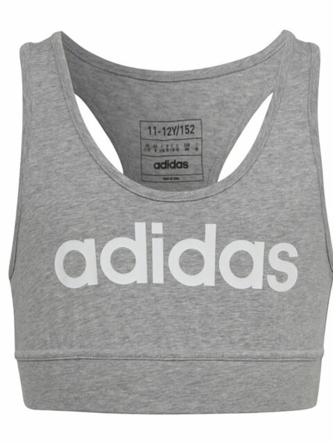 Sports Bra Adidas Essentials Linear Logo Grey