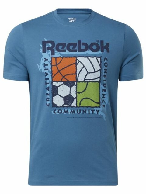 Men’s Short Sleeve T-Shirt Reebok GS Rec Center Blue