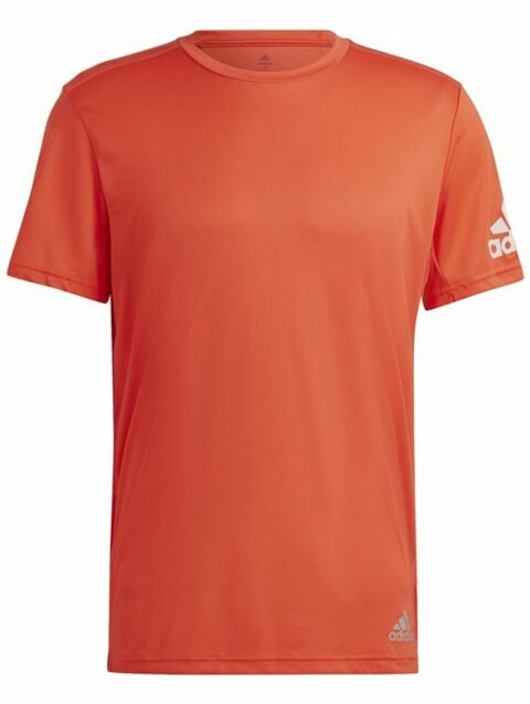 Men’s Short Sleeve T-Shirt Adidas Run It Orange
