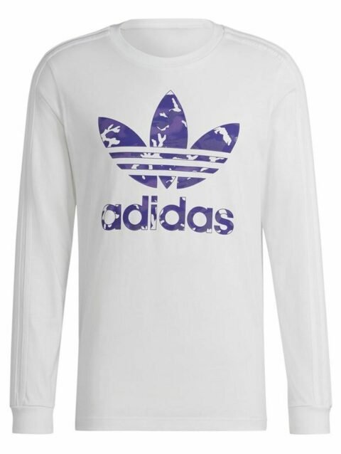 Men’s Long Sleeve T-Shirt Adidas Originals Camo STR White