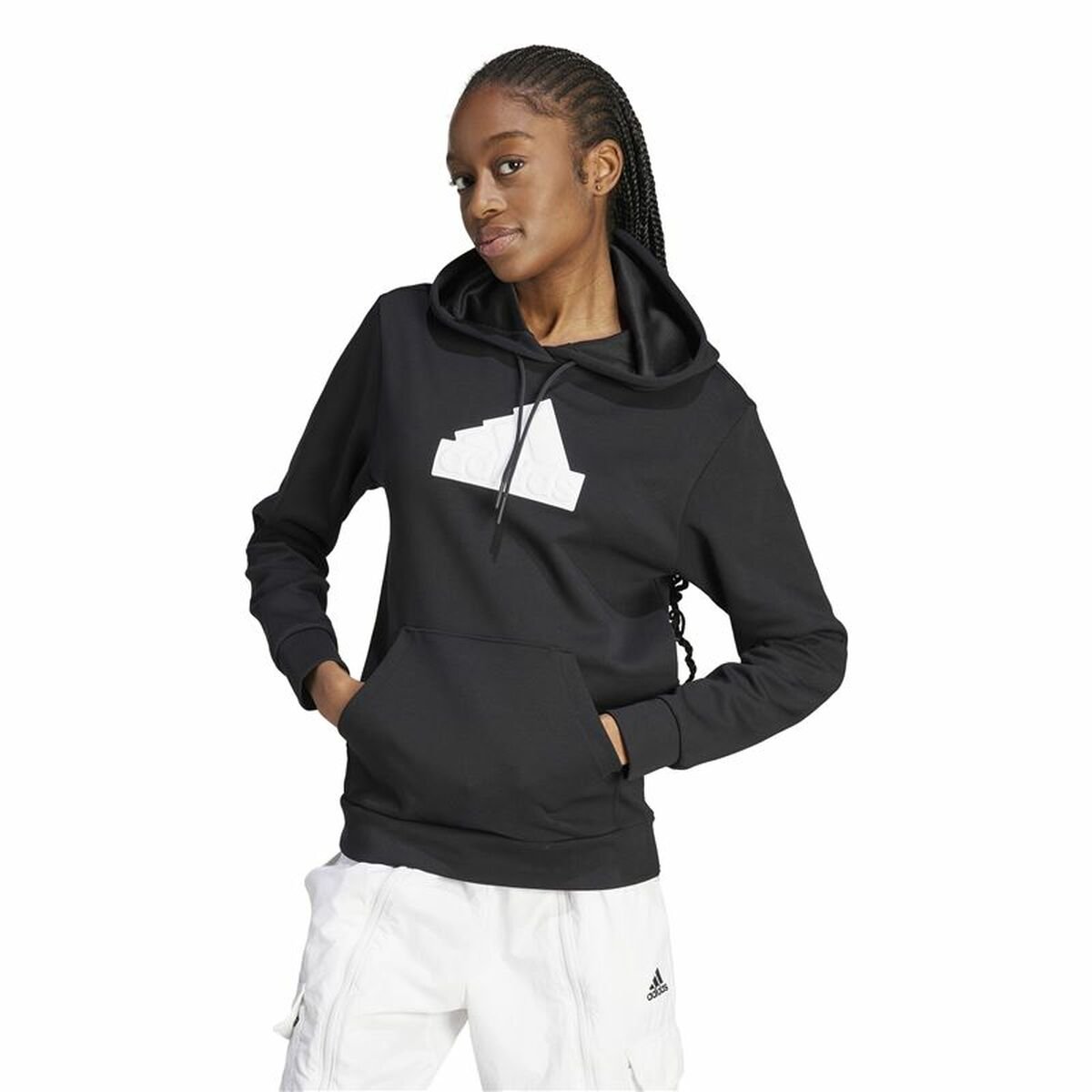 Women’s Hoodie Adidas Fi Bos Black - Image 6
