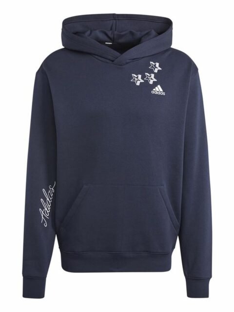 Men’s Hoodie Adidas Bl Fl Hd Q3 Fl Blue Navy Blue