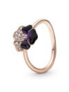 Ladies' Ring Pandora DEEP PURPLE PANSY FLOWER - RING - SIZE 54