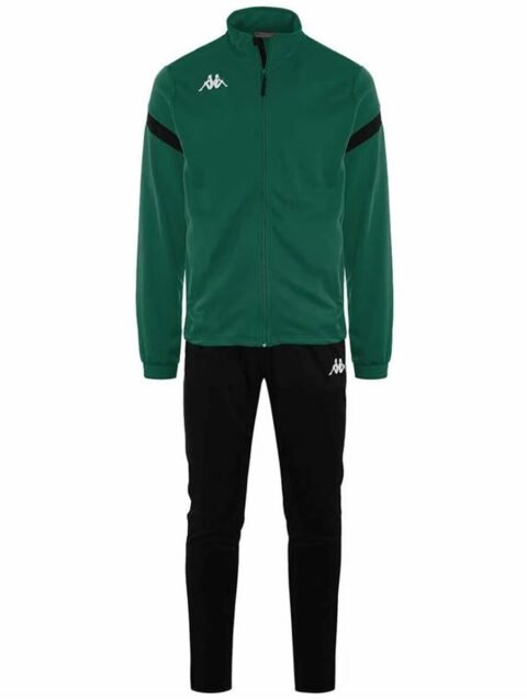 Tracksuit for Adults Kappa Dalcito Black Green Children's Unisex 2 Pieces