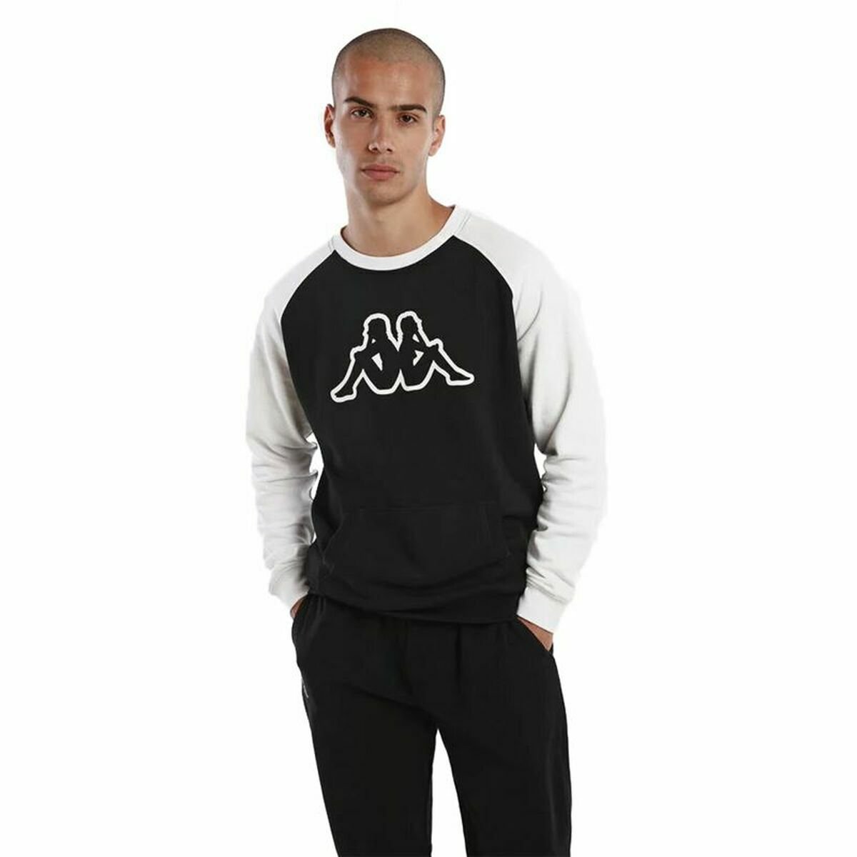 Men’s Sweatshirt without Hood Kappa Zaimali Black - Image 2