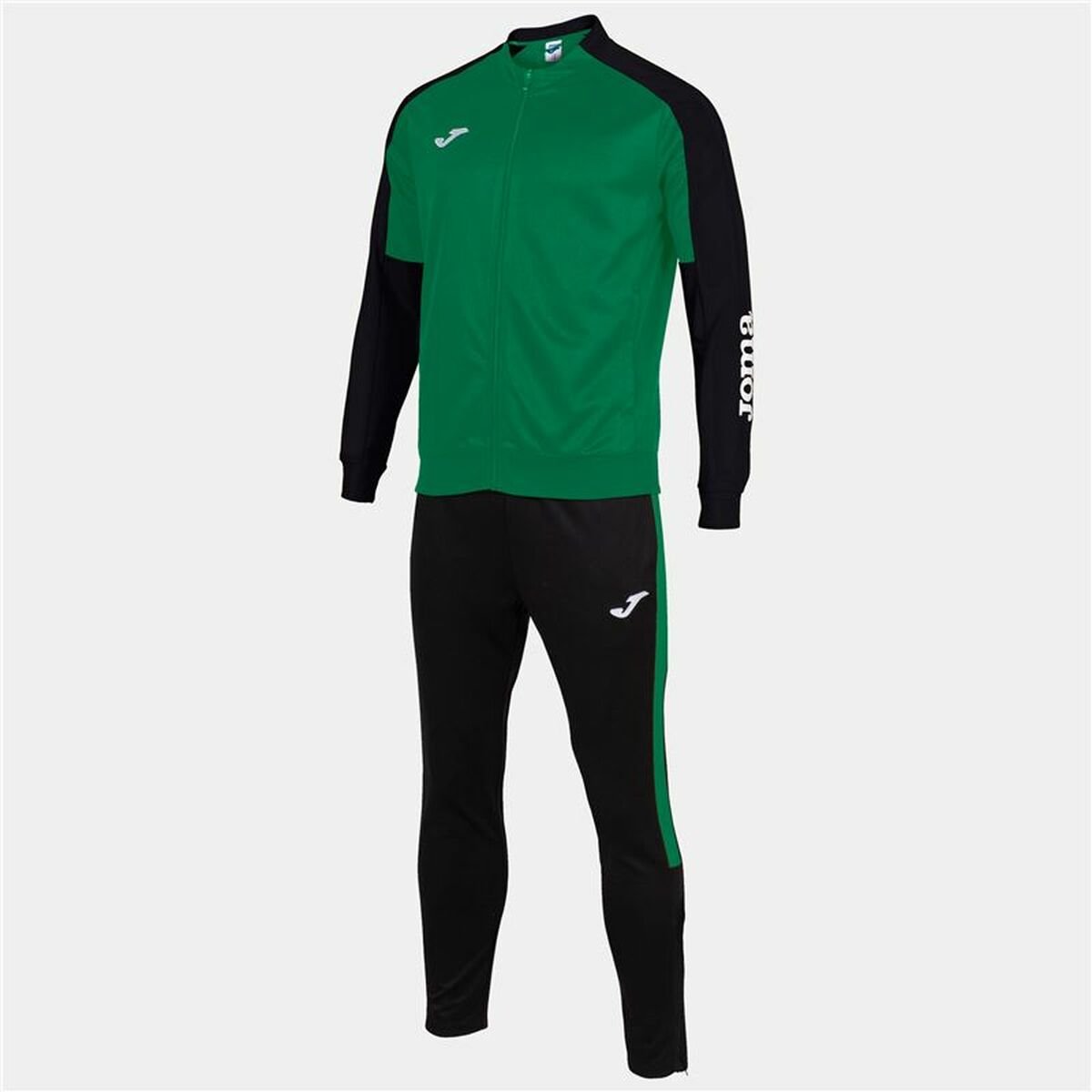 Tracksuit for Adults Joma Sport Eco Championship Black Green Children's Men 2 Pieces - Image 3