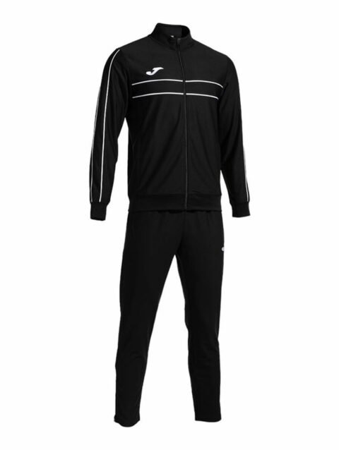 Tracksuit for Adults Joma Sport Victory Black Children's Men 2 Pieces