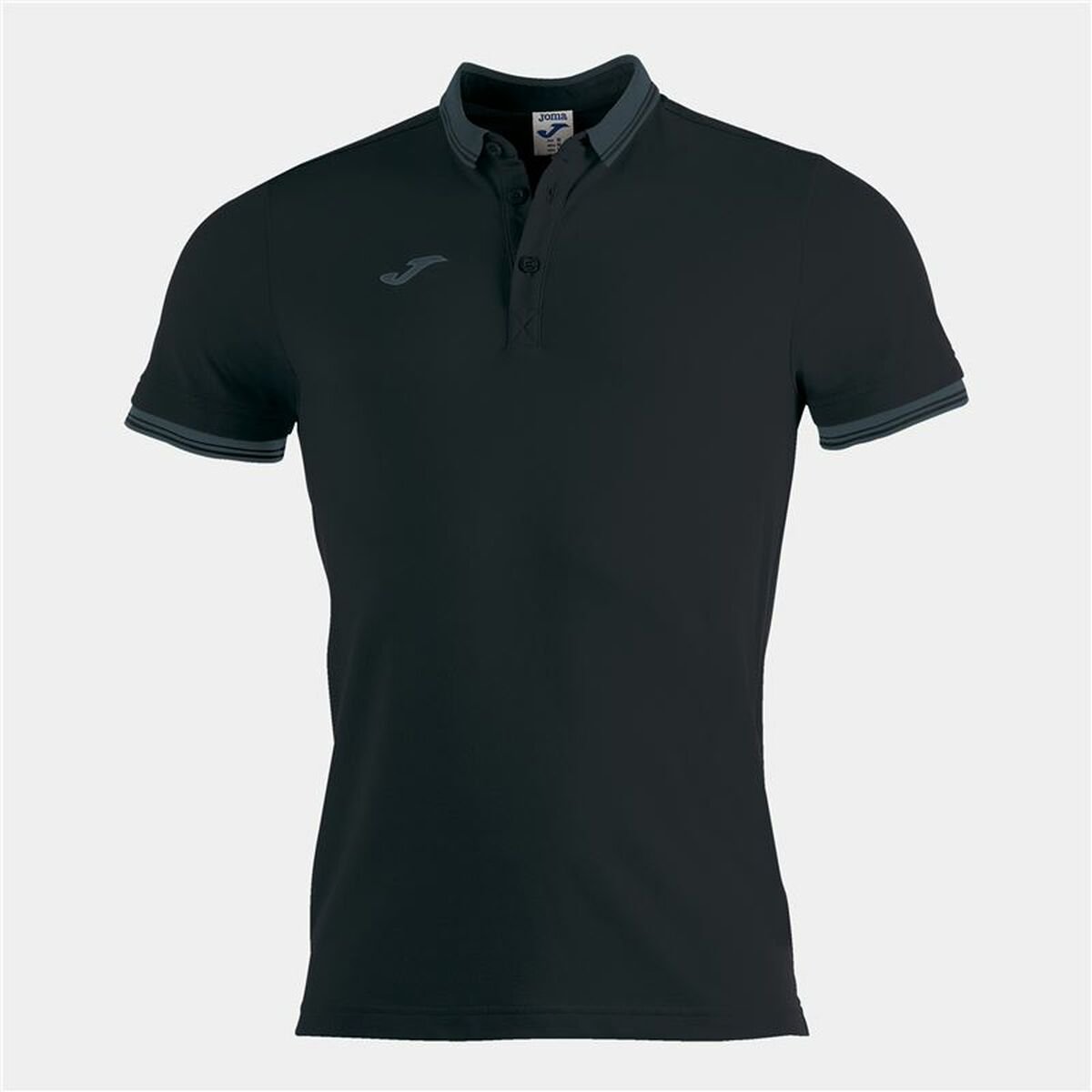 Men’s Short Sleeve Polo Shirt Joma Sport Bali II Black - Image 3