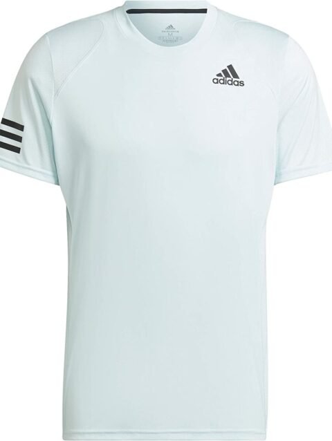 Men’s Short Sleeve T-Shirt Adidas Club Tennis 3 Stripes White